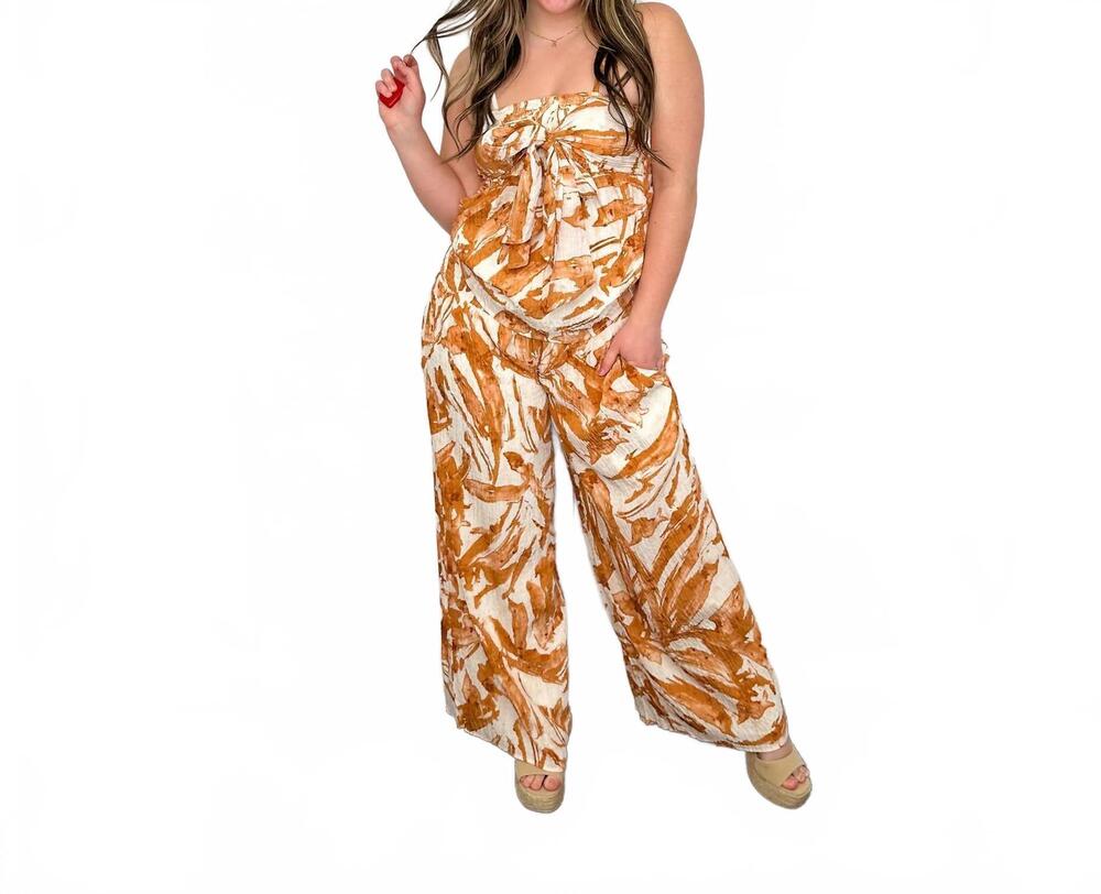 NEW AND THE WHY my turn high-rise palazzo pants in brown